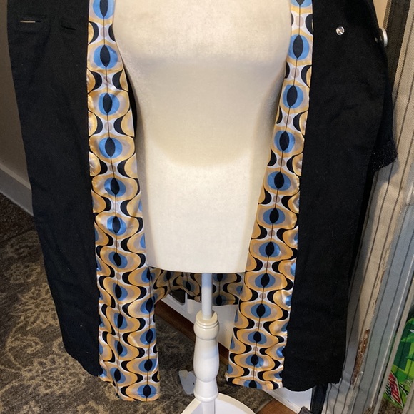 Miss Me 3/4 sleeve black semi pleated coat size L - Picture 10 of 12